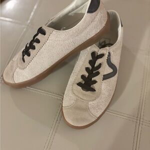 Vans Cream and Black Sneakers